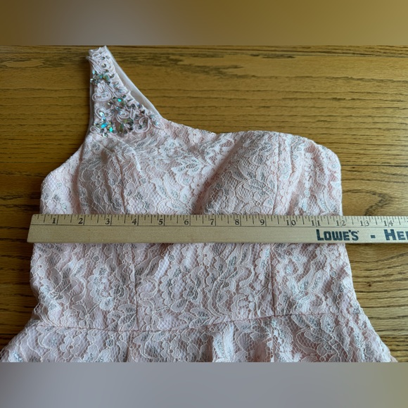 NWOT Sequin Hearts Juniors Women’s Size 3 Pink Silver Dress Mesh Rhinestone Back - Picture 7 of 11